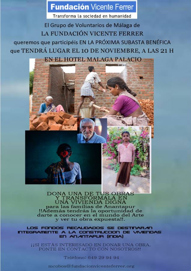 Subasta benéfica para las familias de Anantapur