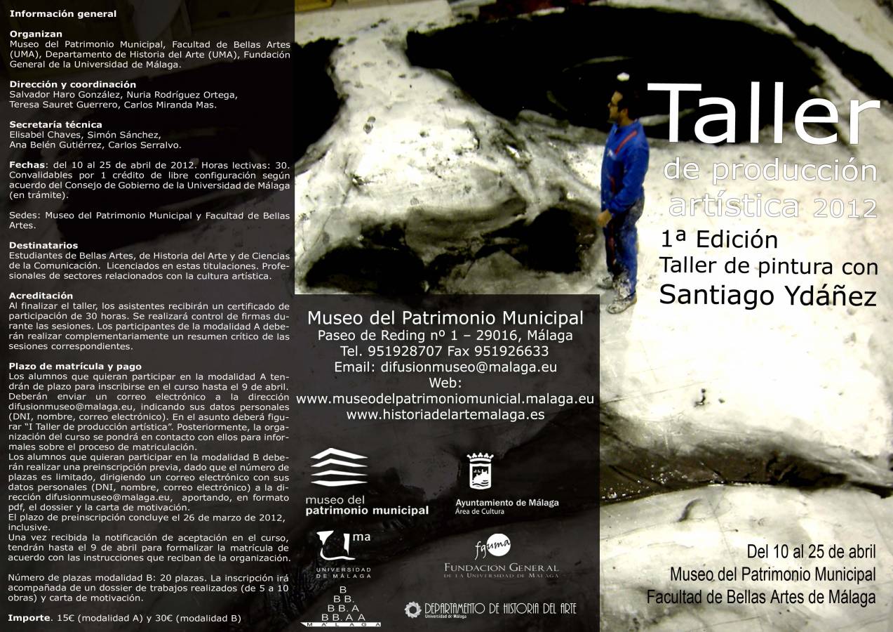 Ultimos días para inscribirse en el TALLER DE PINTURA CON SANTIAGO YDÁÑEZ