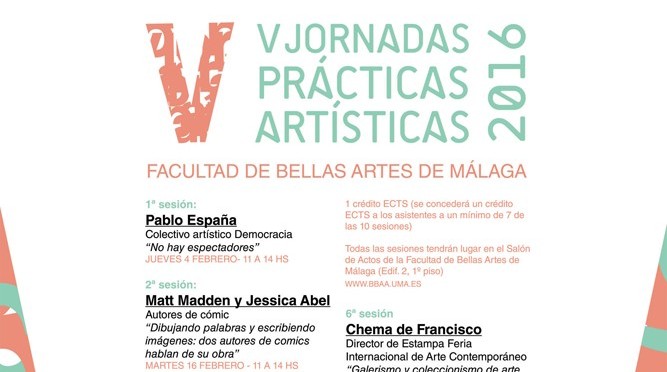 V JORNADAS PRÁCTICAS ARTÍSTICAS 2016