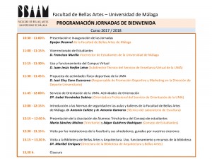 Programa Jornada de Bienvenida 2017-18