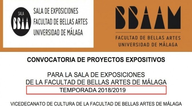 CONVOCATORIA DE PROYECTOS EXPOSITIVOS PARA LA SALA DE EXPOSICIONES DE LA FACULTAD DE BB.AA.