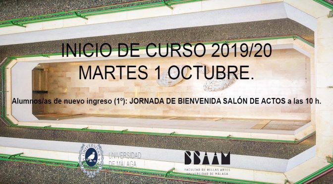 INICIO DE CURSO 2019/20 MARTES 1 OCTUBRE.