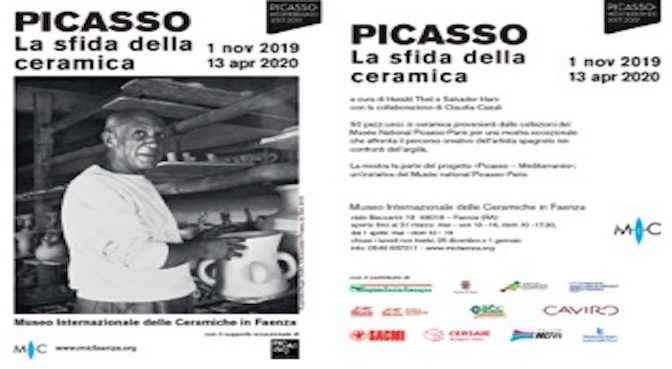 «Picasso, el desafío de la cerámica.» Comisarios: Salvador Haro y Harald Theil. Museo Internazionalle delle ceramiche en Faenza, Italia. Del 1/11/19 al 13/04/20.